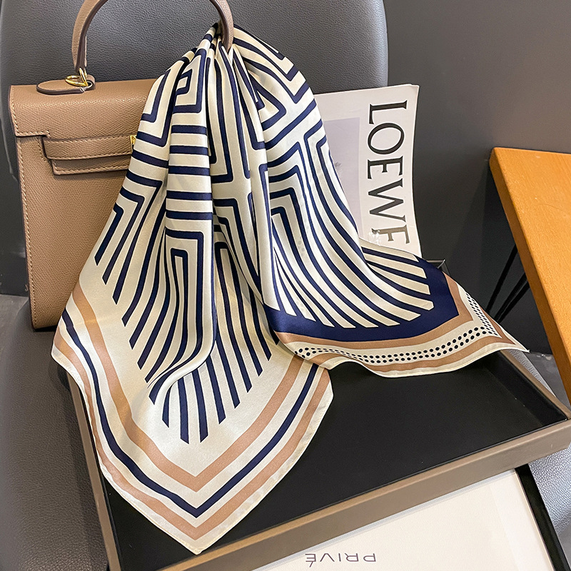 Ascot Neck Scarf - Luxury Brand Neckerchief Spring Square 100%