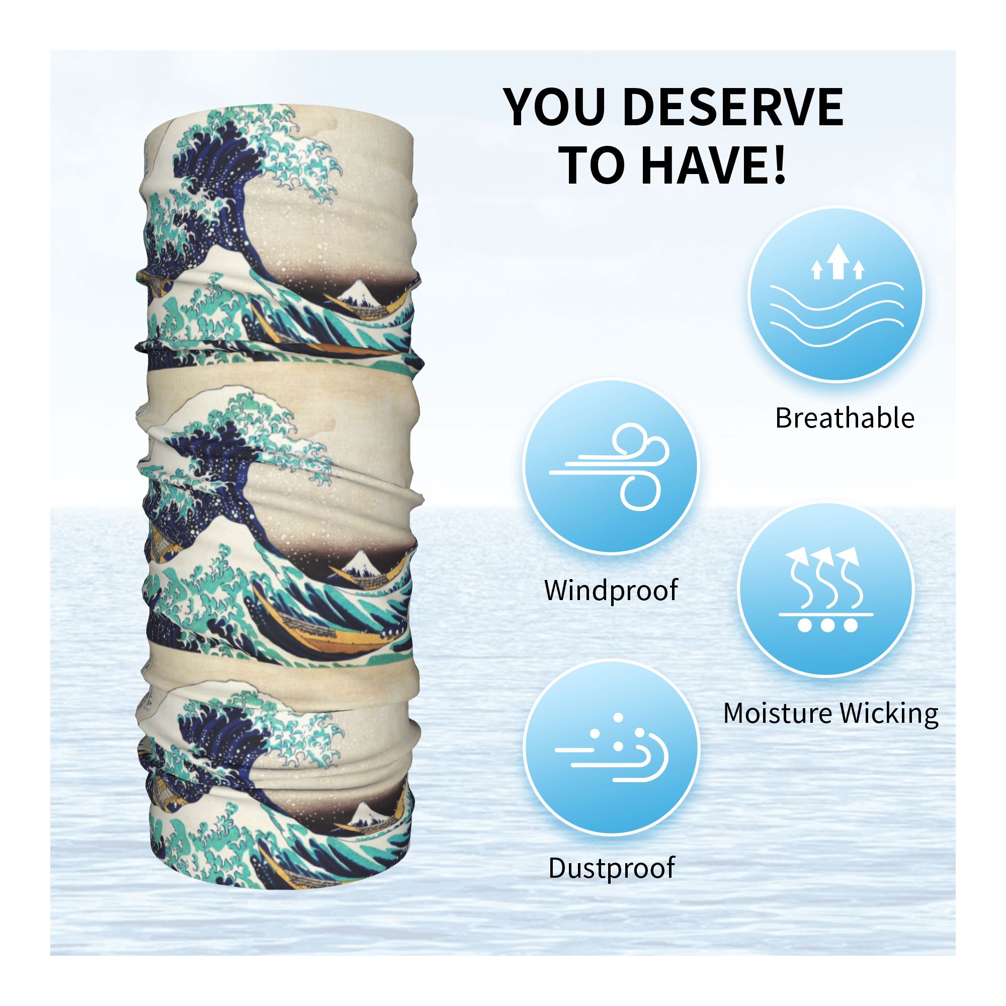 The Great Wave off Kanagawa Wi - đánh giá và giá Neck Warmer Tube