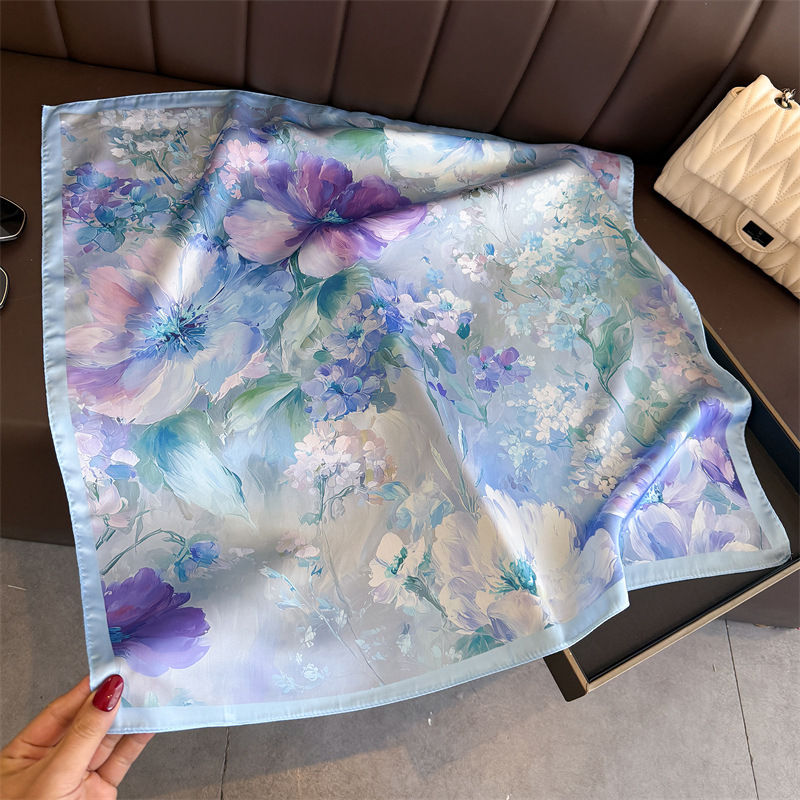 2026 New Floral Print Silk Squ - đánh giá và giá Silk Neck Scarf
