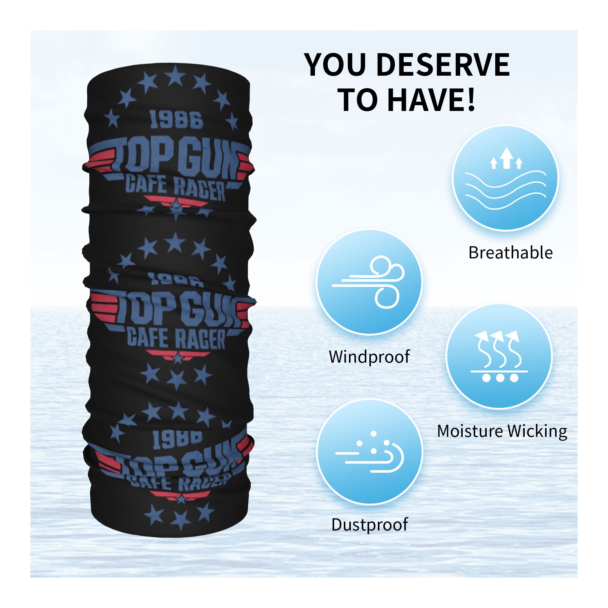 Top Gun Maverick CAFE RACER Wi - đánh giá và giá Neck Warmer Tube