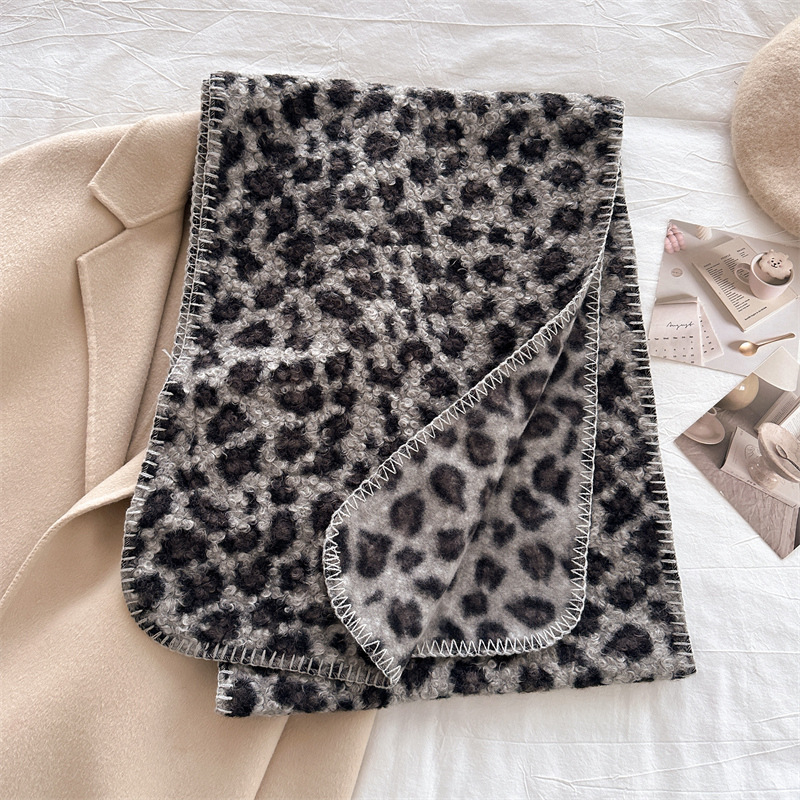 Autumn Winter Leopard Scarf Wo - đánh giá và giá Woven Scarf Blanket