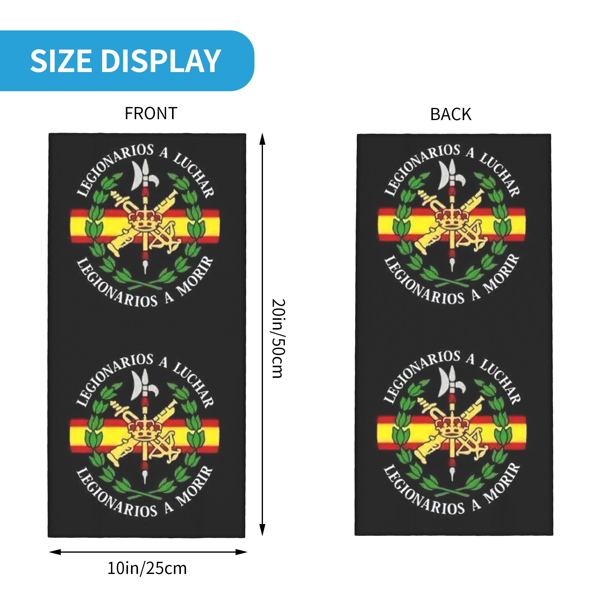 Custom Spanish Legion Bandana  - đánh giá và giá Neck Warmer Tube