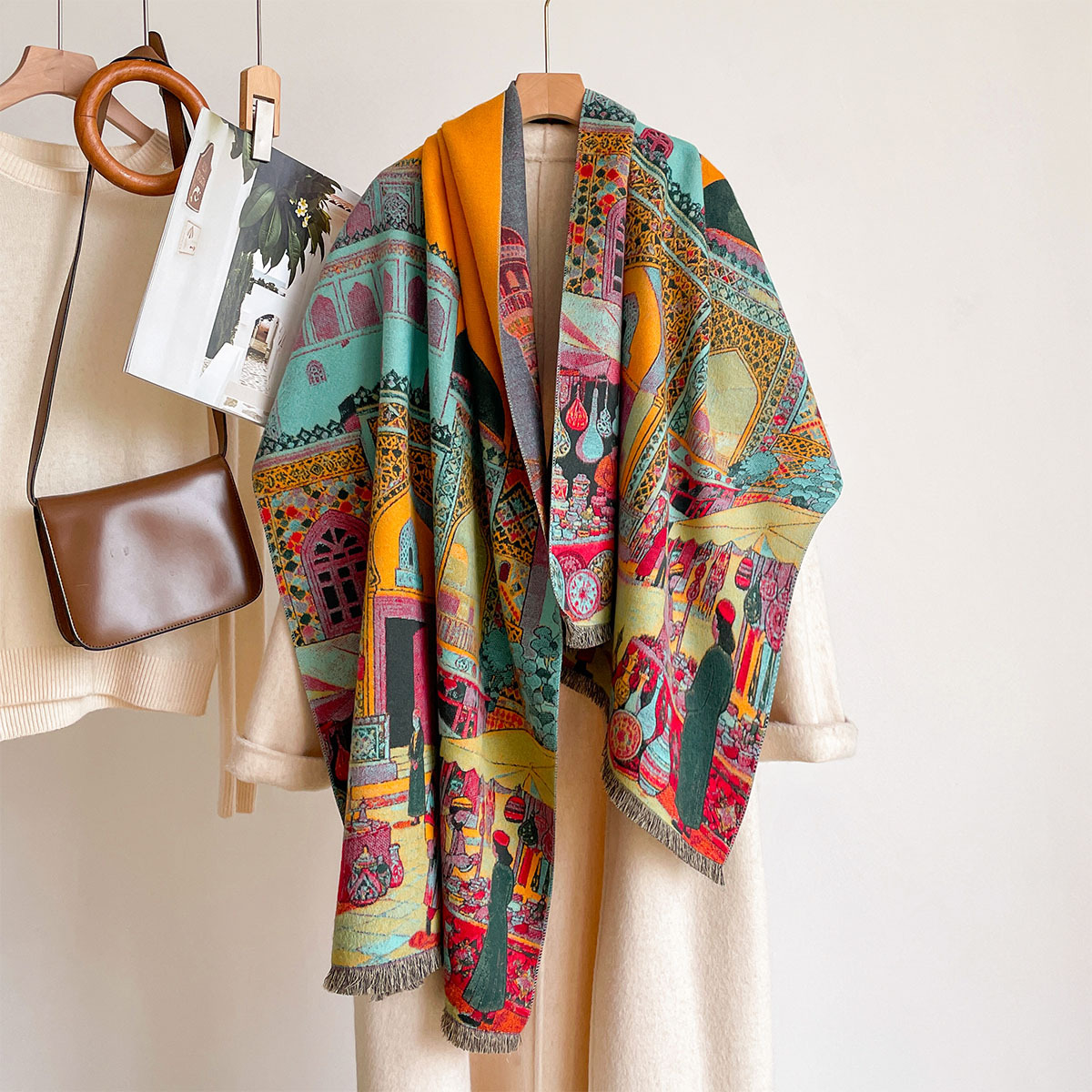 Women Imitation Cashmere Scarf - đánh giá và giá Woven Scarf Blanket
