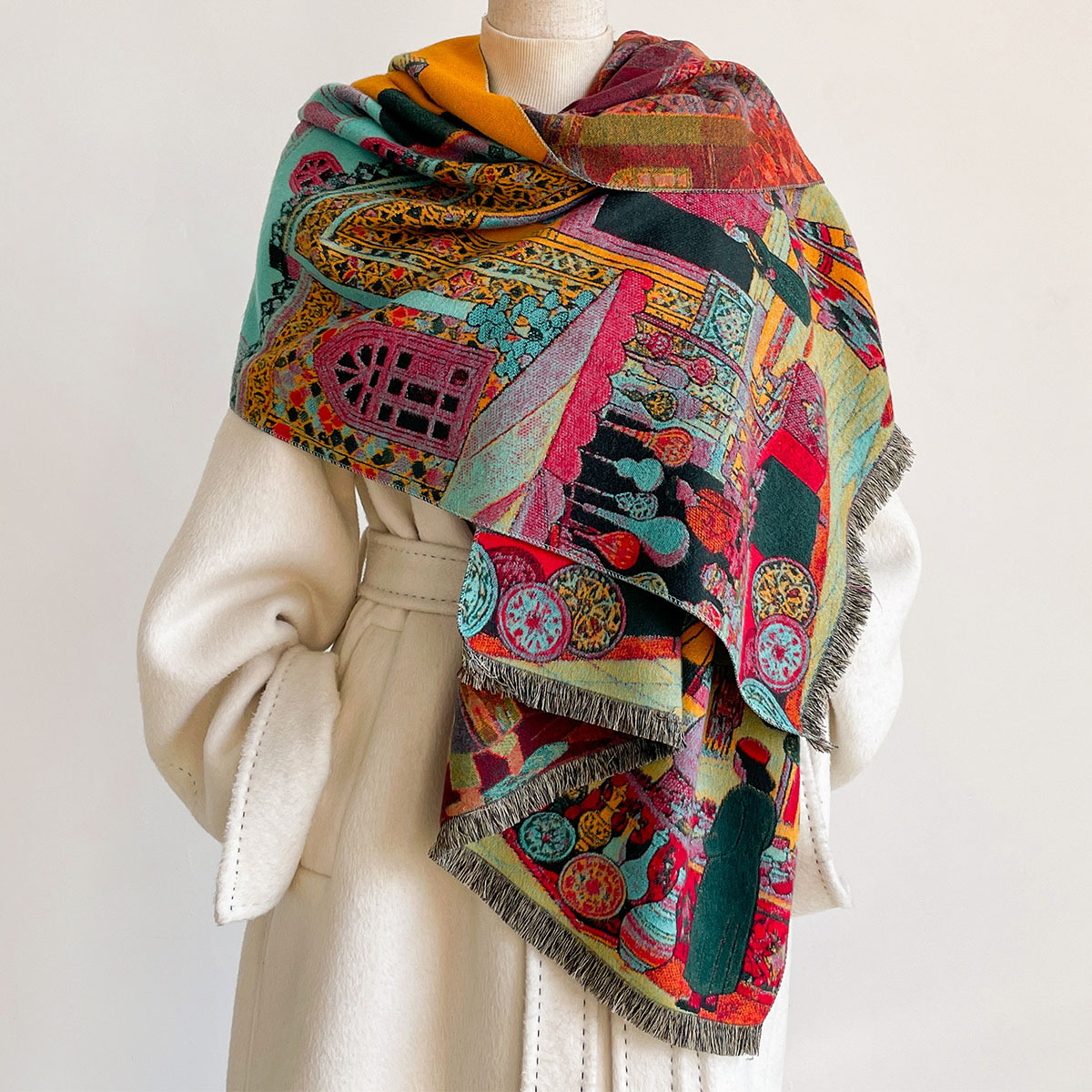 Women Imitation Cashmere Scarf - đánh giá và giá Woven Scarf Blanket
