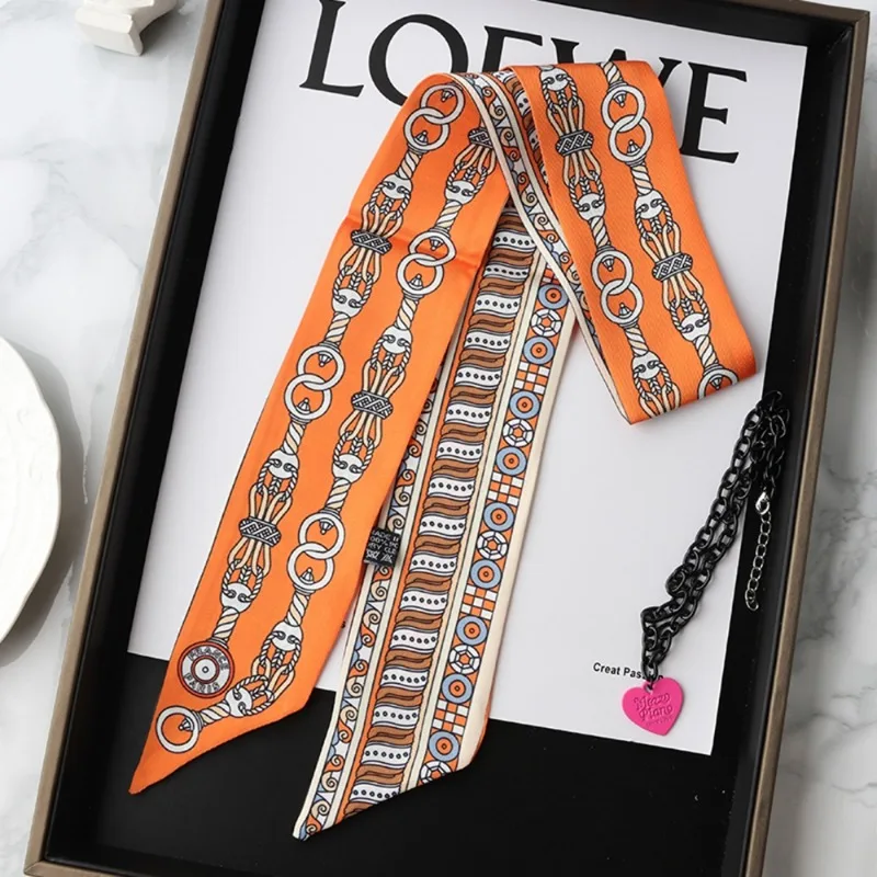 Fashion Skinny Silk Scarf for  - đánh giá và giá Ascot Neck Scarf