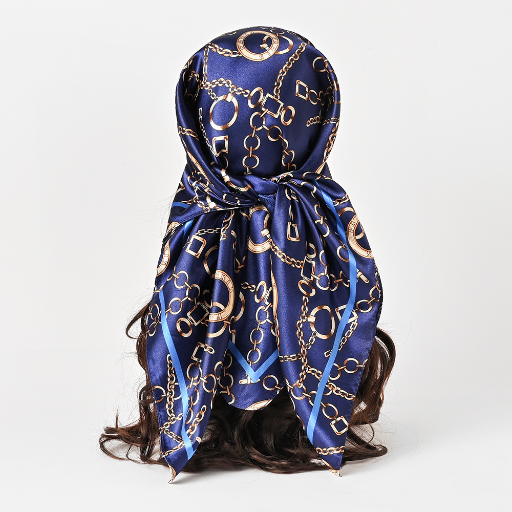 90cm Satin Square Scarf Women  - đánh giá và giá Head Wrap Turban