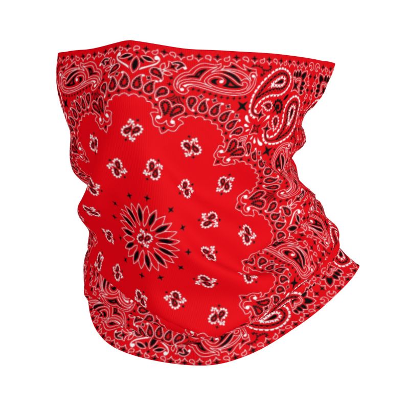 Red Paisley Art Bandana Patter - đánh giá và giá Neck Warmer Tube