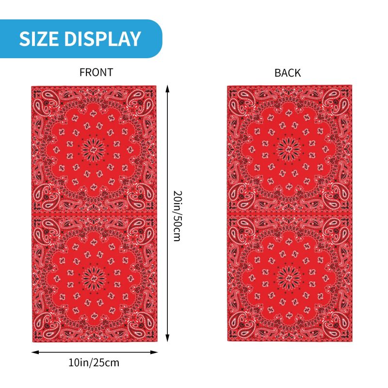 Red Paisley Art Bandana Patter - đánh giá và giá Neck Warmer Tube